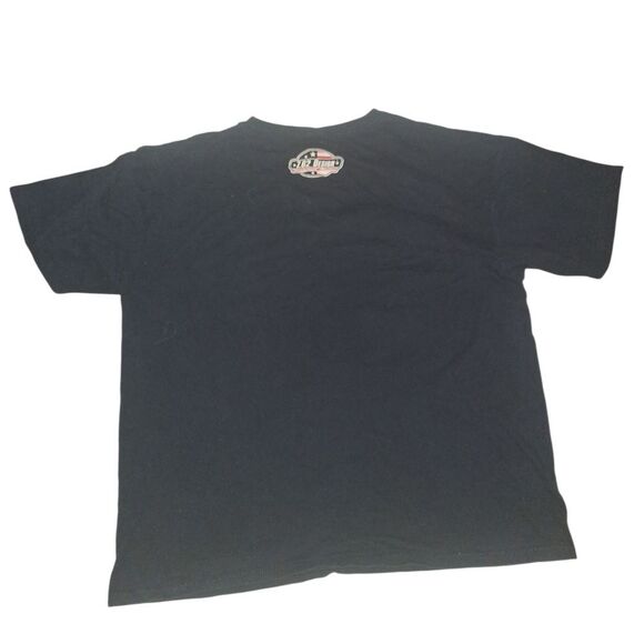 Graphic Black T-Shirt with Red and Gray Design - Picture 2 of 6